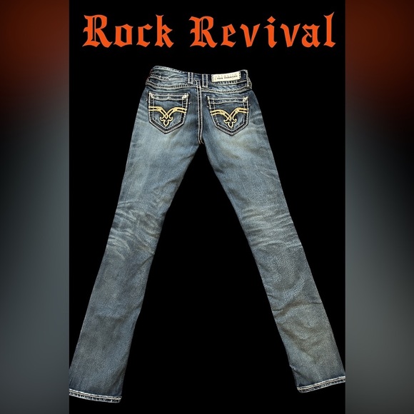 ROCK REVIVAL STRAIGHT LEG JEANS - Picture 1 of 8